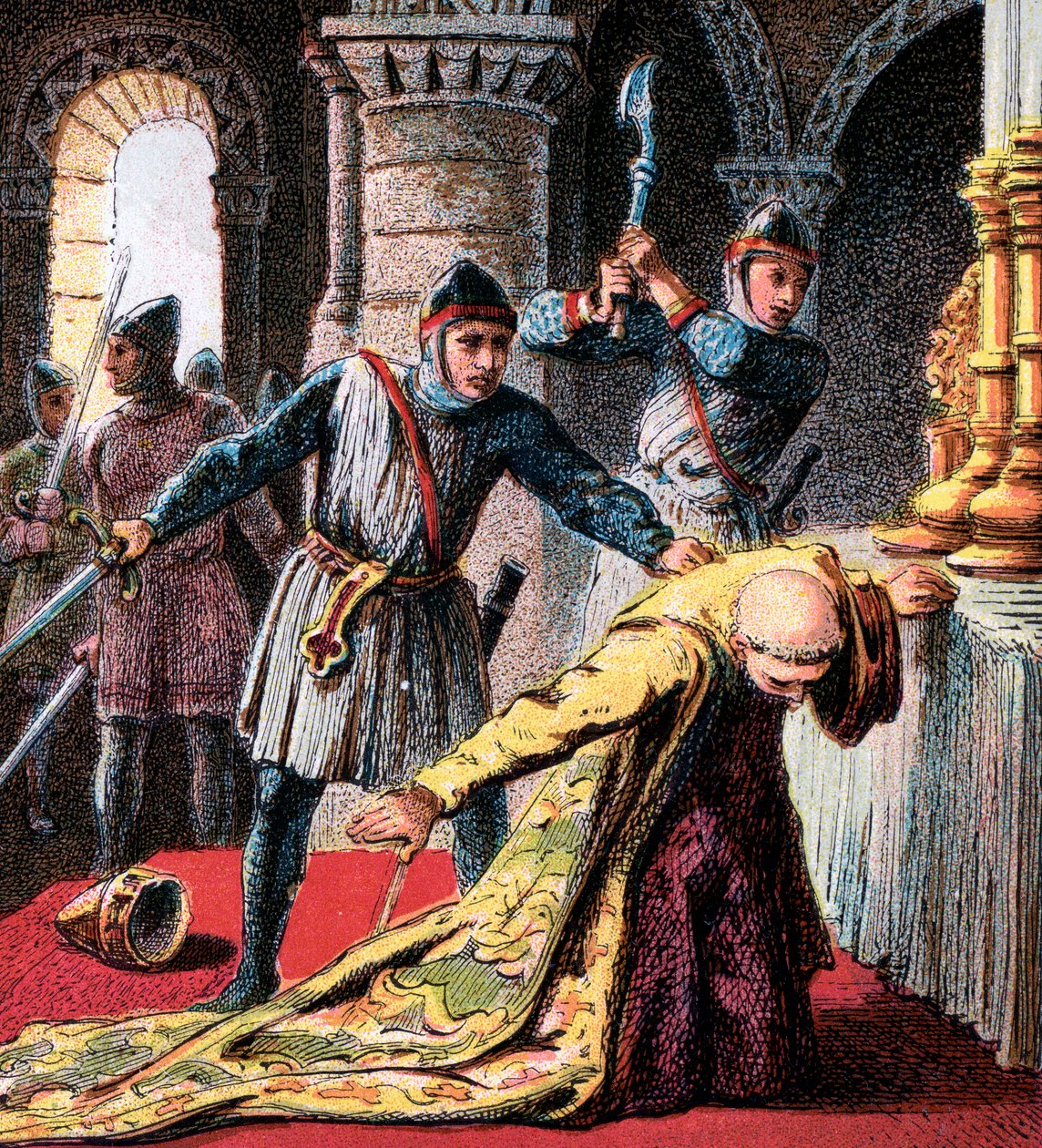 Thomas A Becket meggyilkolása, 1170, 1850 c alkotó: Unbekannt