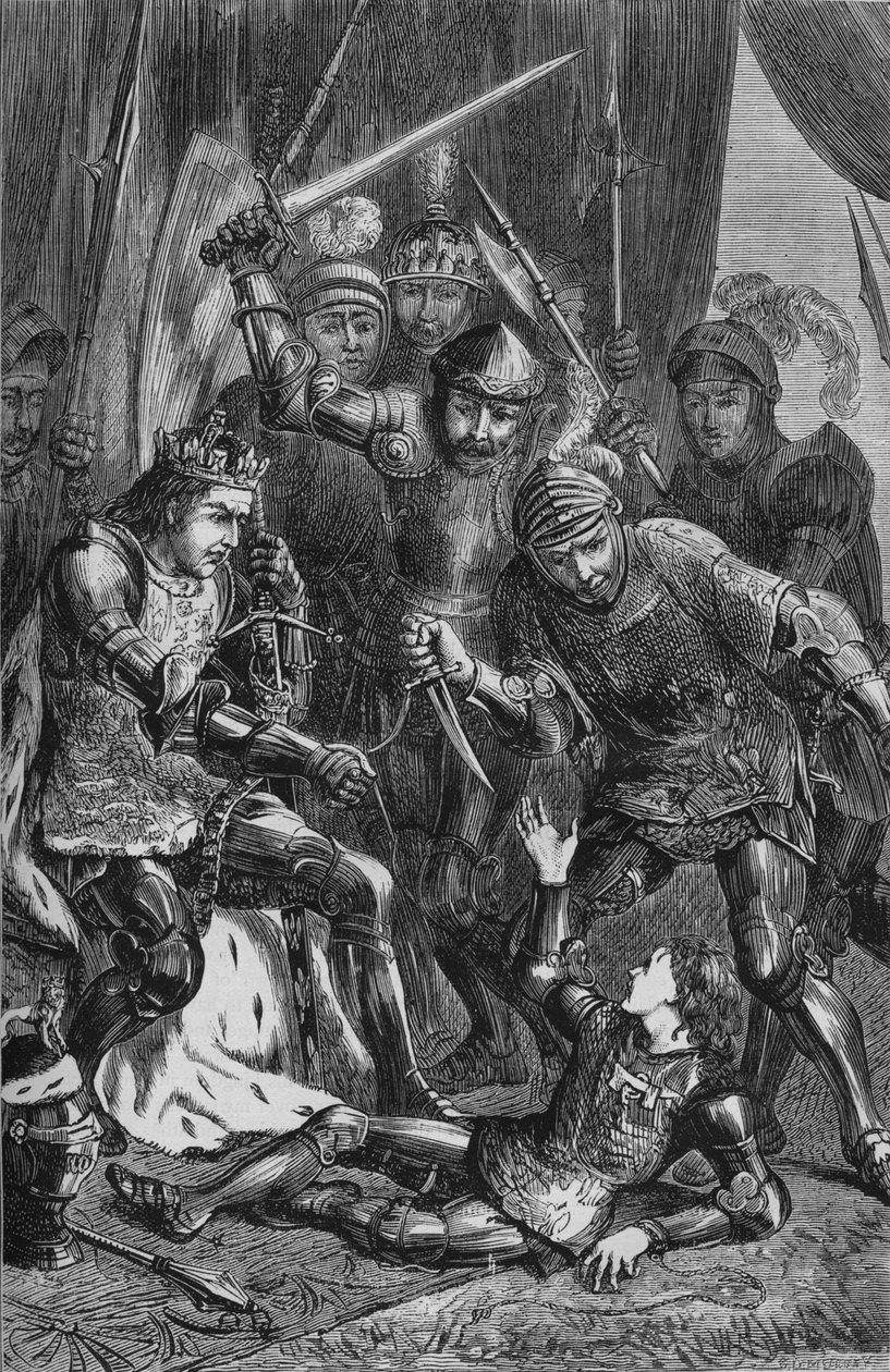 Edward herceg meggyilkolása Tewkesburyben, 1471. május 4., 1880 alkotó: Unbekannt