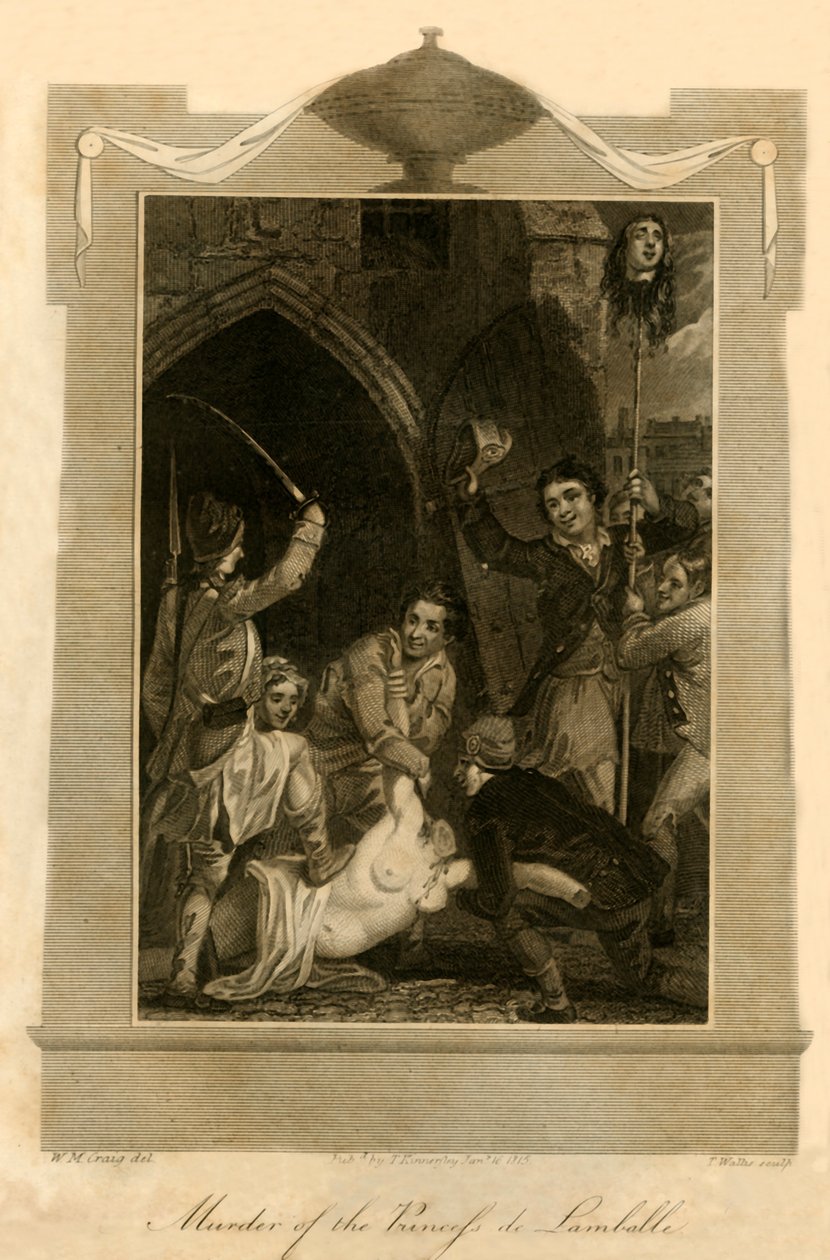 Lamballe hercegnő meggyilkolása, 1792, 1816. alkotó: Unbekannt