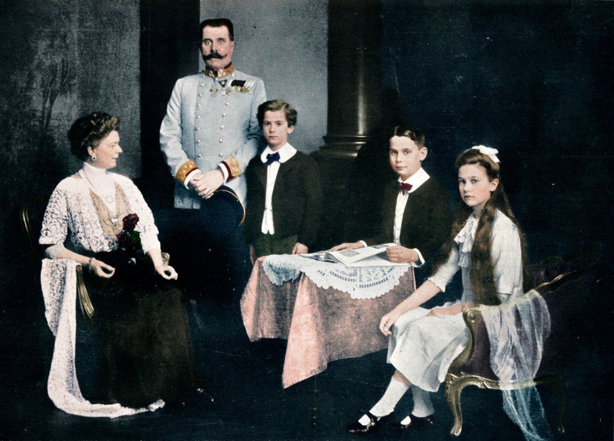 Meggyilkolt Ferenc Ferdinánd főherceg feleségével és gyermekeivel, 1910 alkotó: Unbekannt