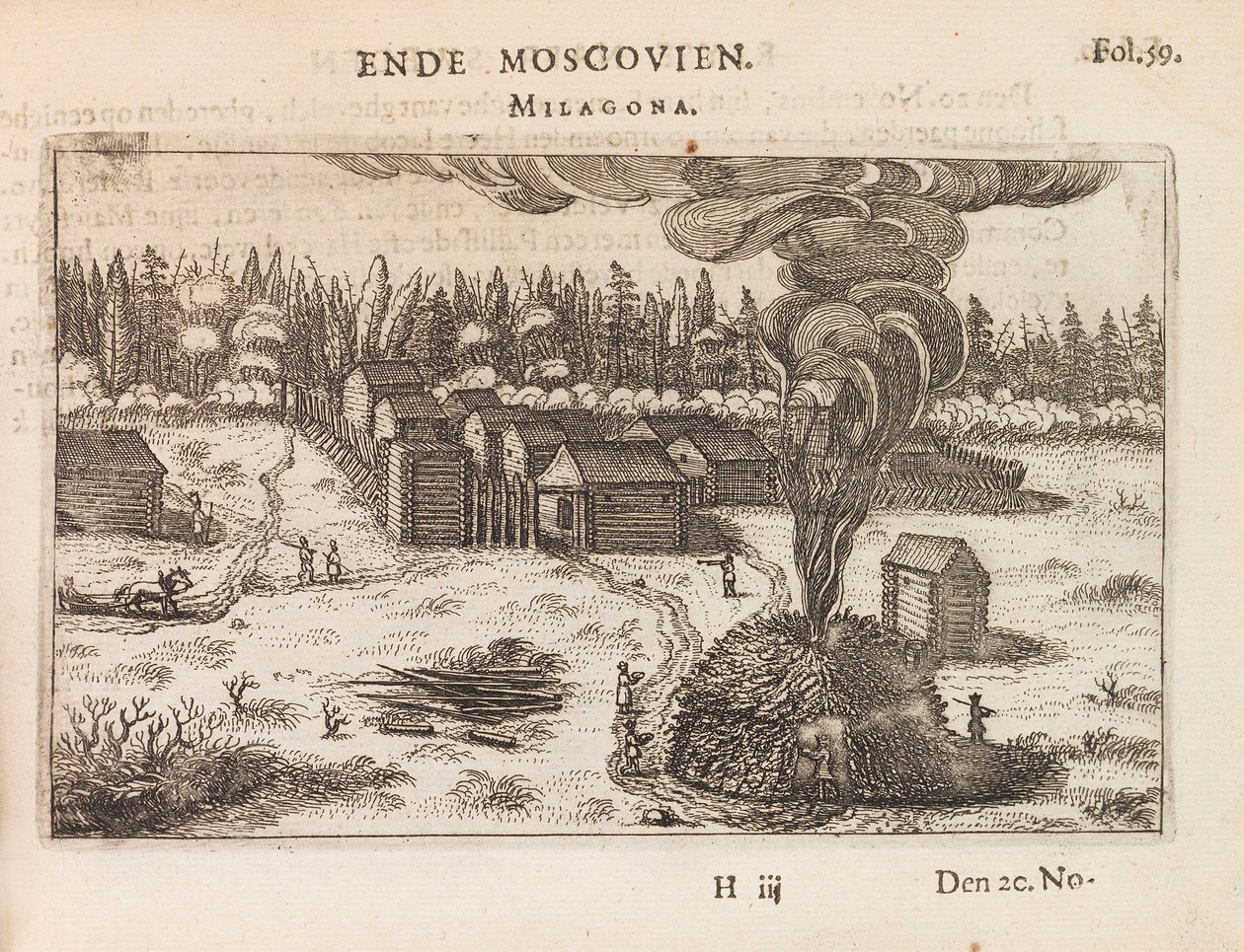 Moszkva, Milagona. Illusztráció Antonis Goeteeris Journael vande legatie... című művéhez, c1616-1617. alkotó: Unbekannt
