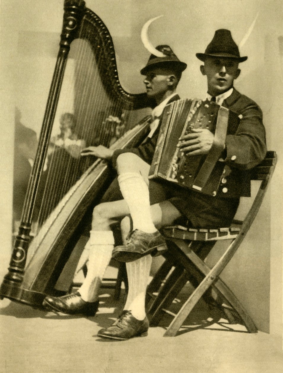 Zenészek, Tirol, Ausztria, c1935. alkotó: Unbekannt