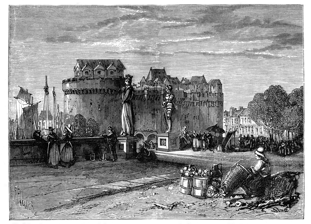 Nantes, a Loire partján, Franciaország, 1890 alkotó: Unbekannt