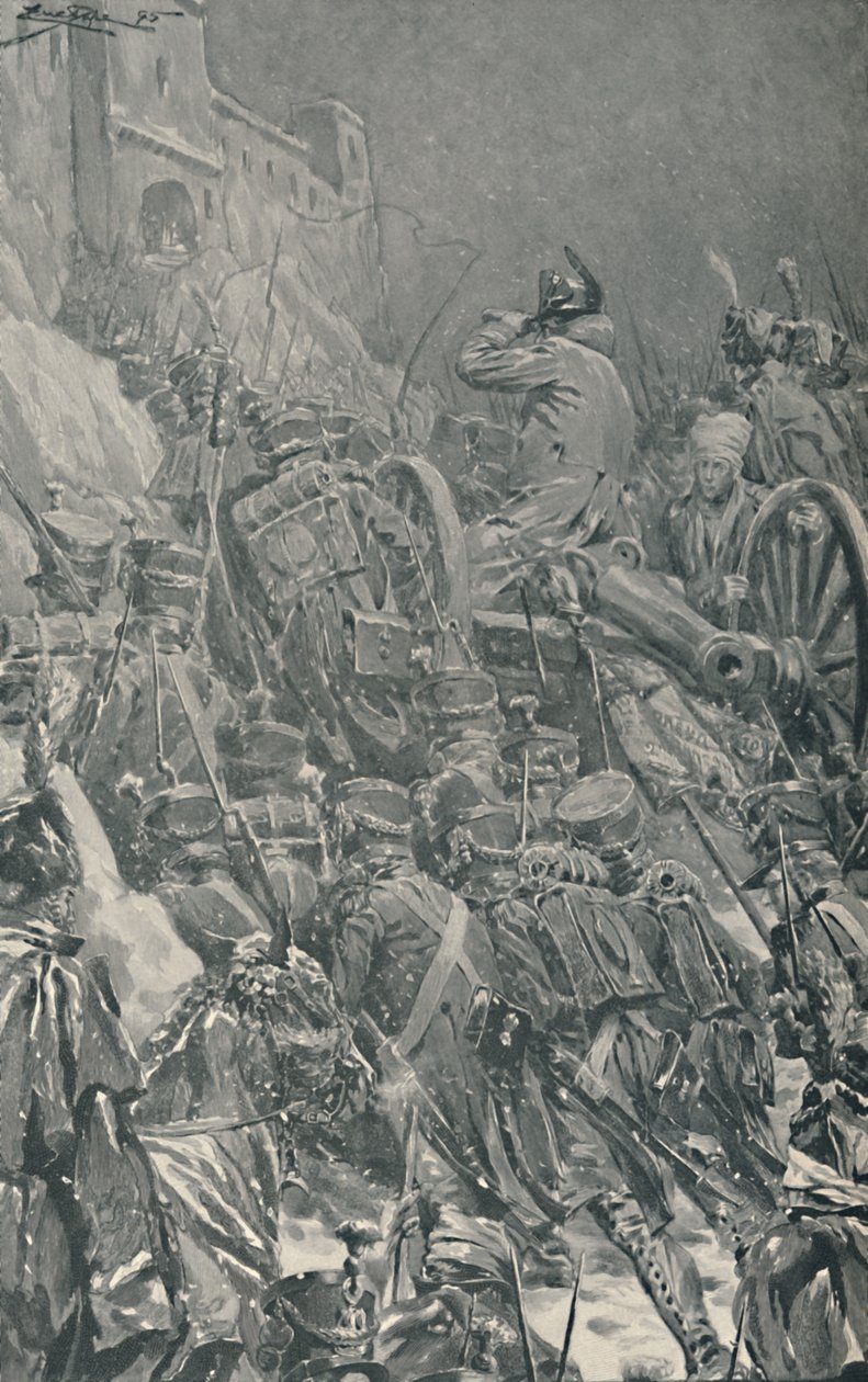 Napóleon... A kolostor elérése a Guadarrama-hegység csúcsán, 1808, 1896. alkotó: Unbekannt