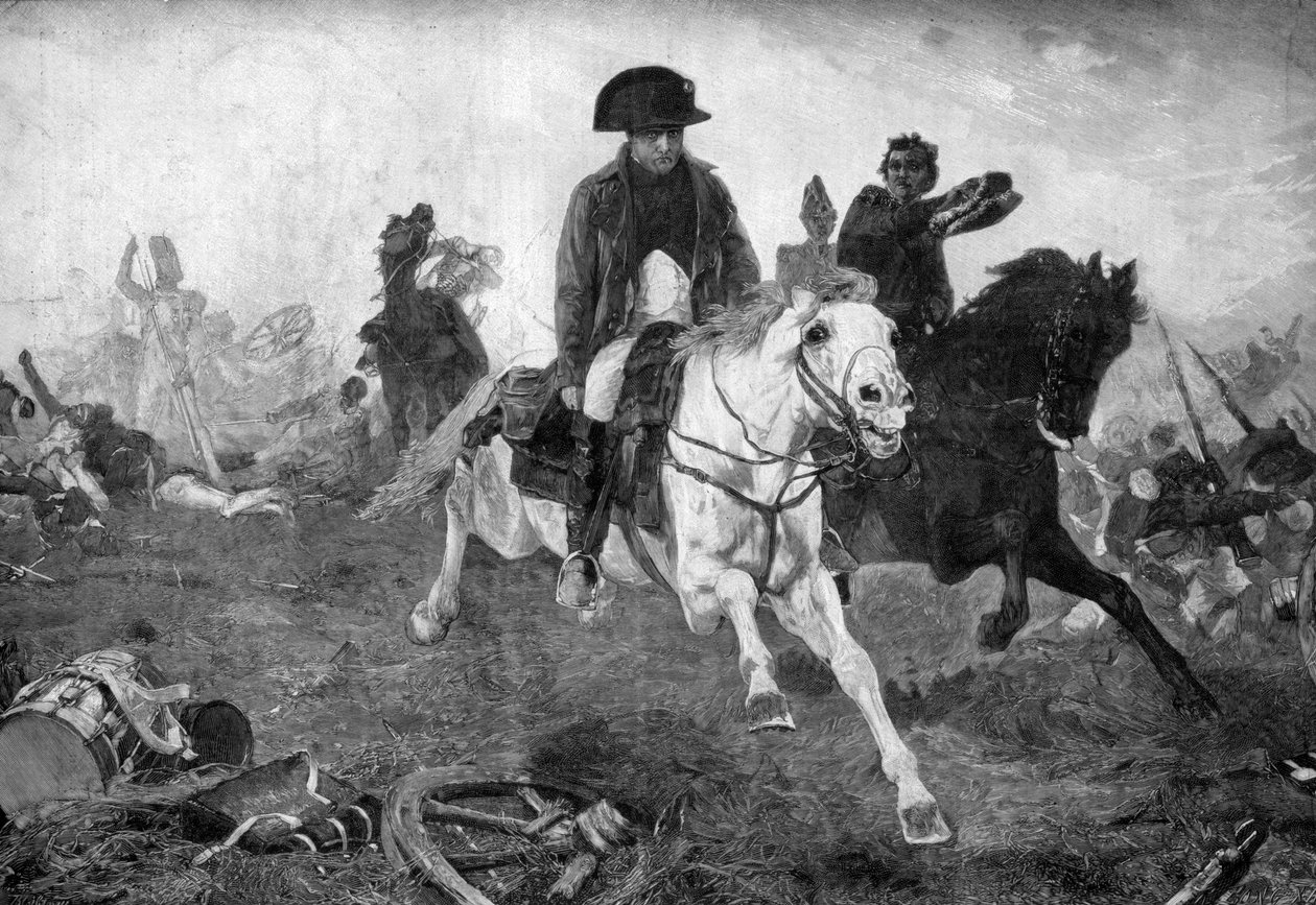 Bonaparte Napóleon a waterlooi csata végén, 1815. június 18-án alkotó: Unbekannt