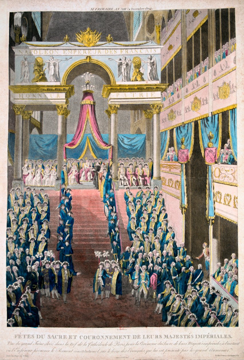 Bonaparte Napóleont I. Napóleon császárrá koronázzák 1804. december 2-án, XIX. alkotó: Unbekannt