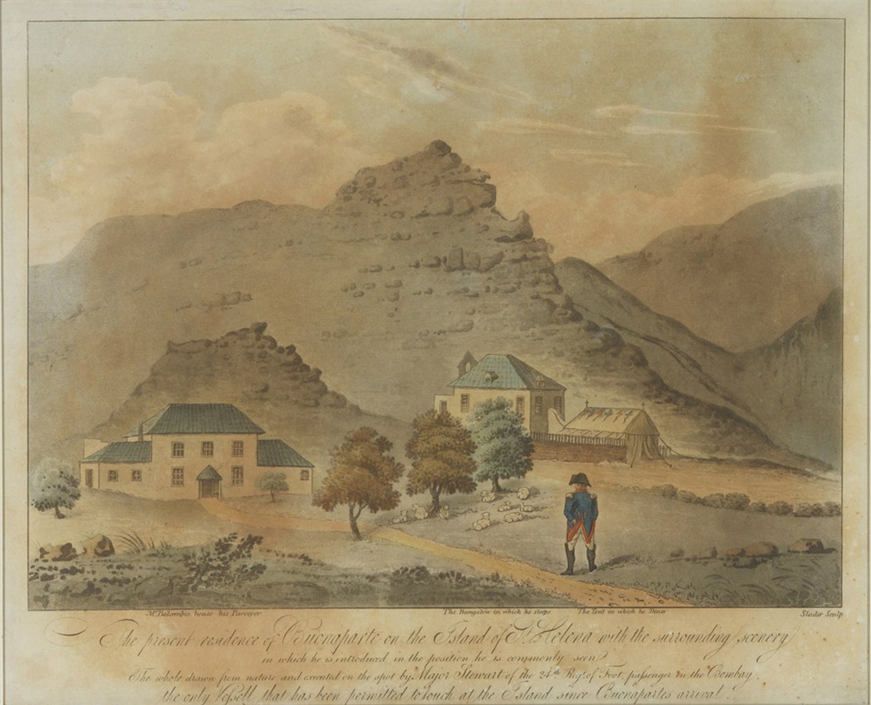 Bonaparte Napóleon Szent Helena szigetén, 1816 alkotó: Unbekannt