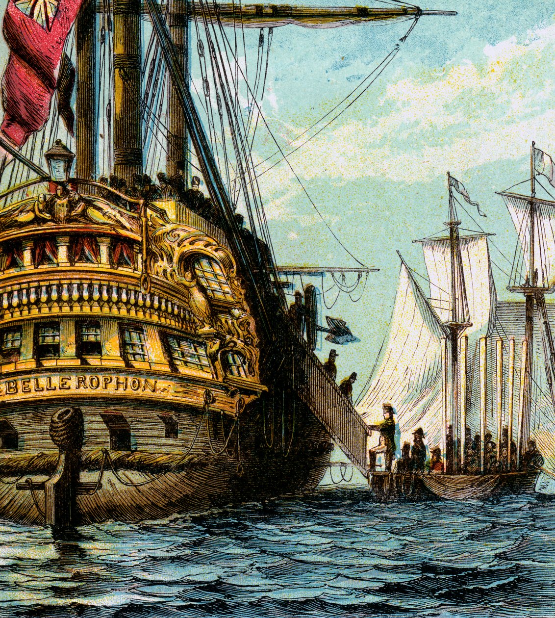 Napóleon a Bellerophonban, 1815-1850-es évek alkotó: Unbekannt