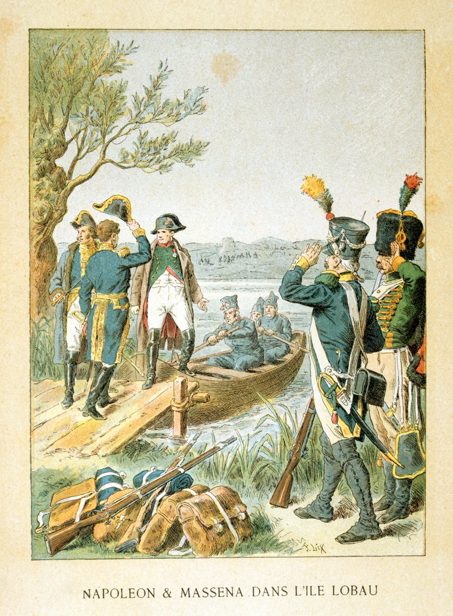 Napóleon és Massena Lobau szigetén, 1809. május, 19. század alkotó: Unbekannt