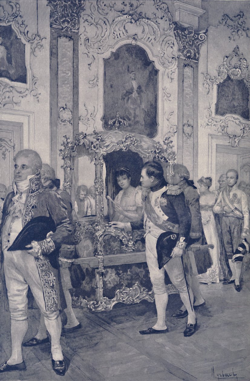 Napóleon és az osztrák császárné Drezdában, 1812, 1896. alkotó: Unbekannt