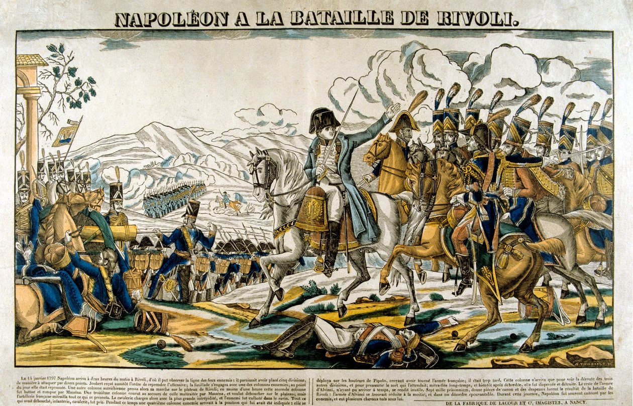 Napóleon a rivolii csatában, 1797. január 14 alkotó: Unbekannt