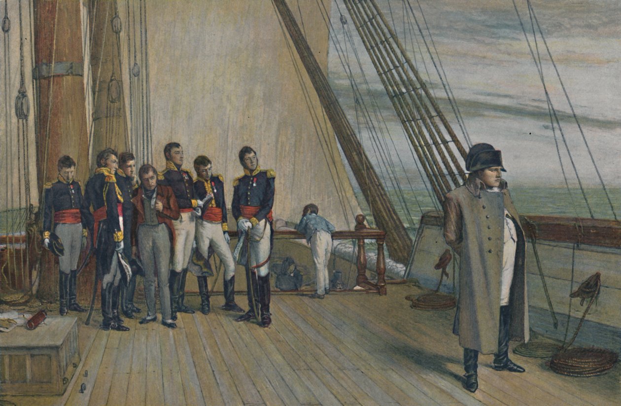 Napóleon a H.M.S. fedélzetén Bellerophon, 1815. július, 1896. alkotó: Unbekannt