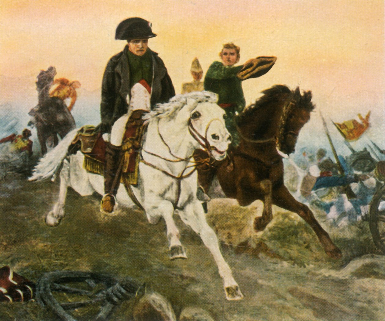 Napóleon visszavonul Waterlooból, 1815. június 18., 1936. alkotó: Unbekannt