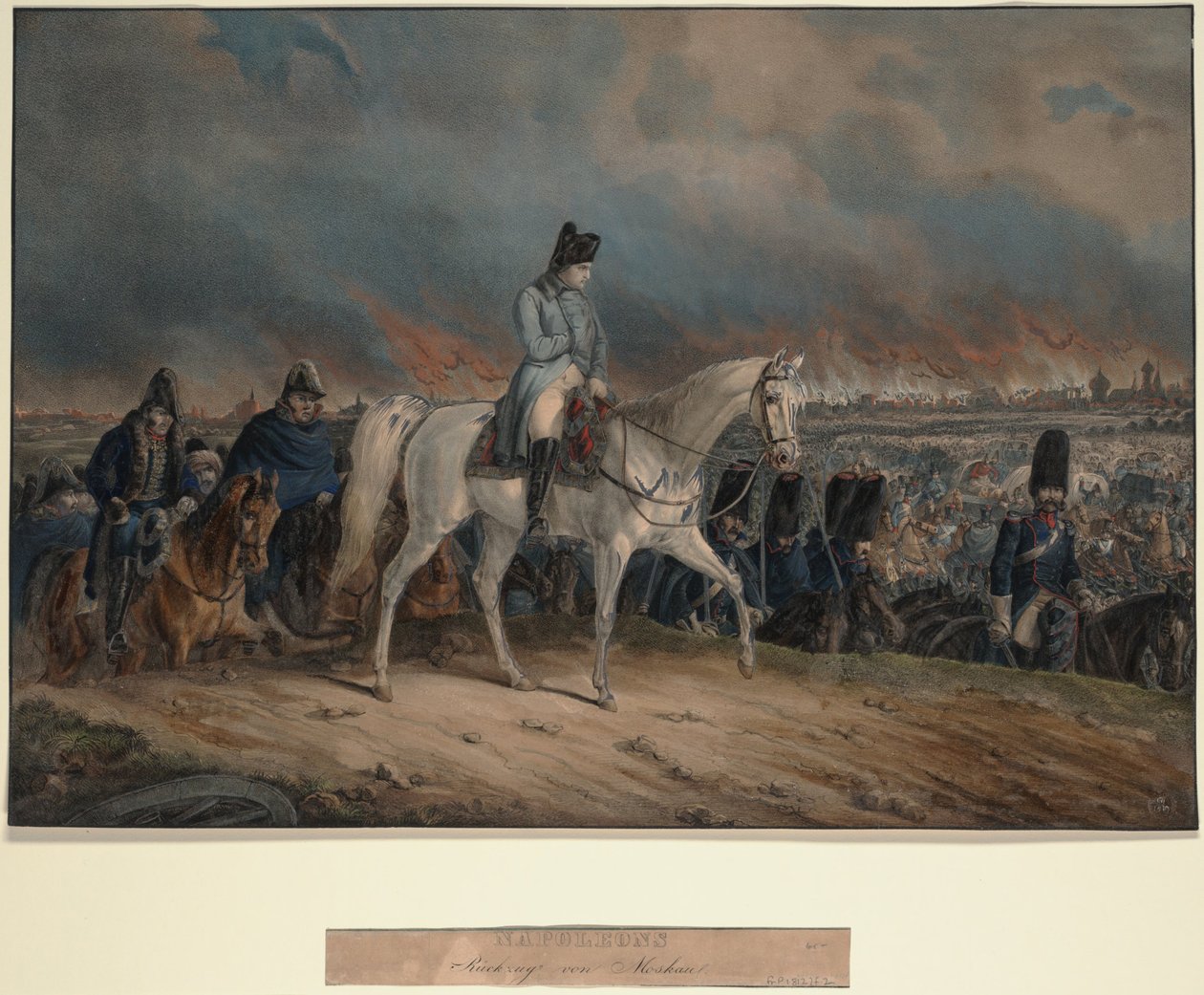 Napóleonok visszavonulása Moszkvából, 1847 alkotó: Unbekannt