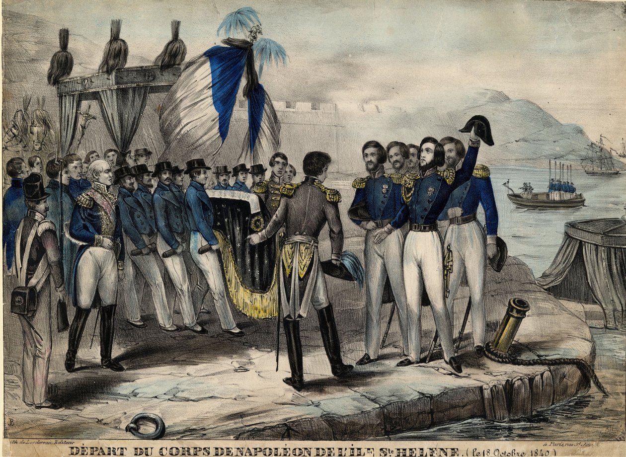 Napóleon kísérete indulás előtt Szent Ilonába, c. 1840 alkotó: Unbekannt