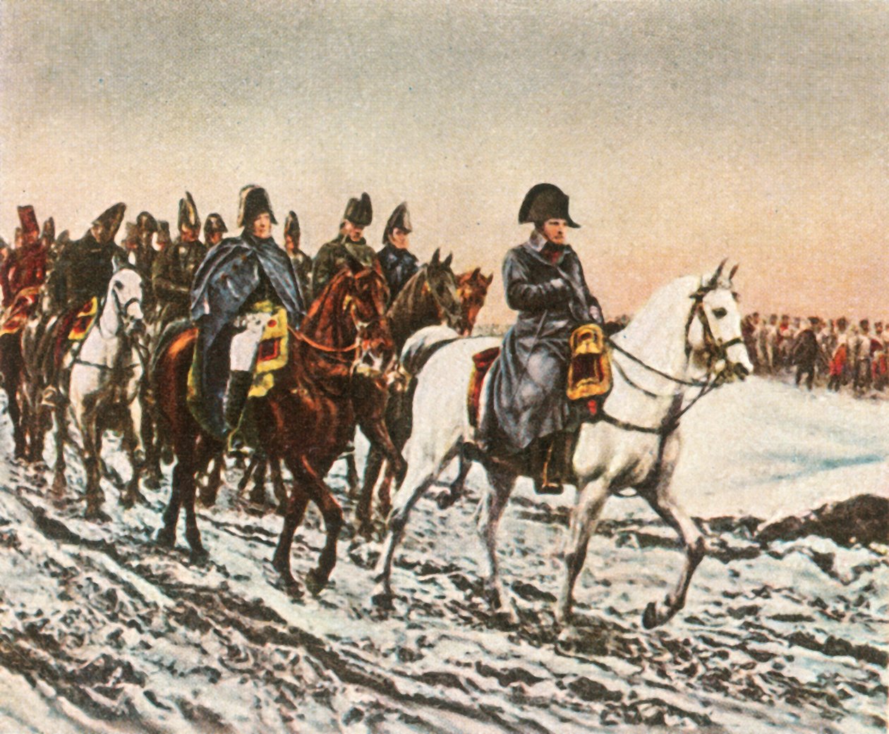 Napóleonok visszavonulnak a Berezinába, 1812, 1936. alkotó: Unbekannt
