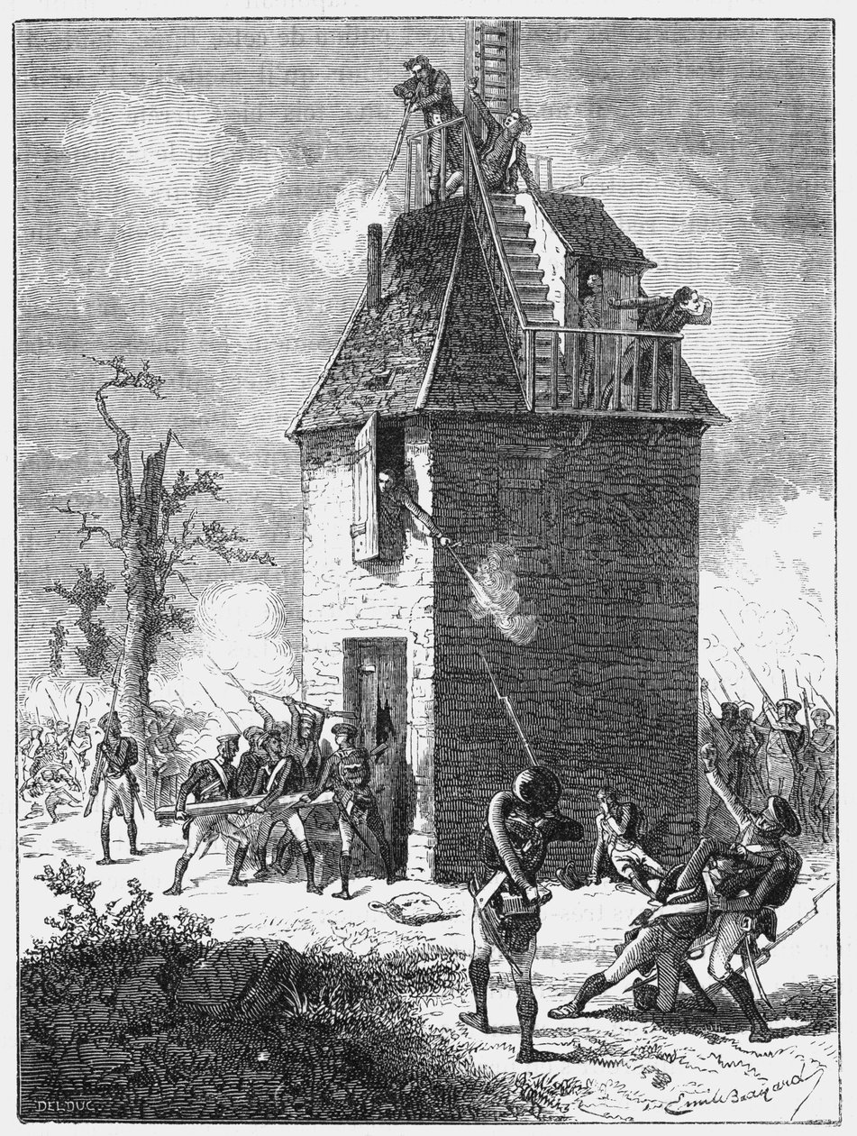 Napóleon csapatai távírótornyot védenek, c1815, c1870 alkotó: Unbekannt