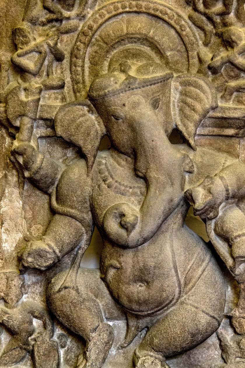 Indiai Nemzeti Múzeum, Delhi. Ganesh megkönnyebbülés. Részlet. India. alkotó: Unbekannt