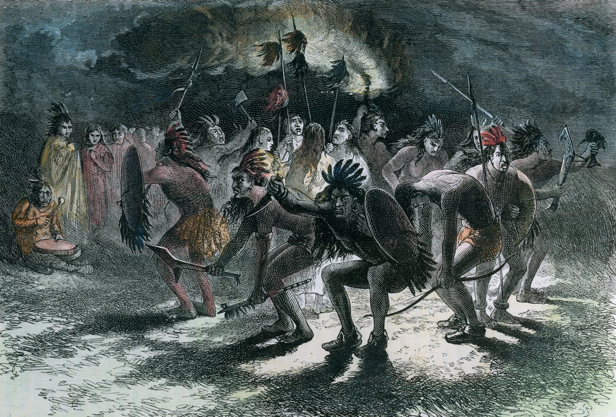 Indián skalp tánc, c1875 alkotó: Unbekannt