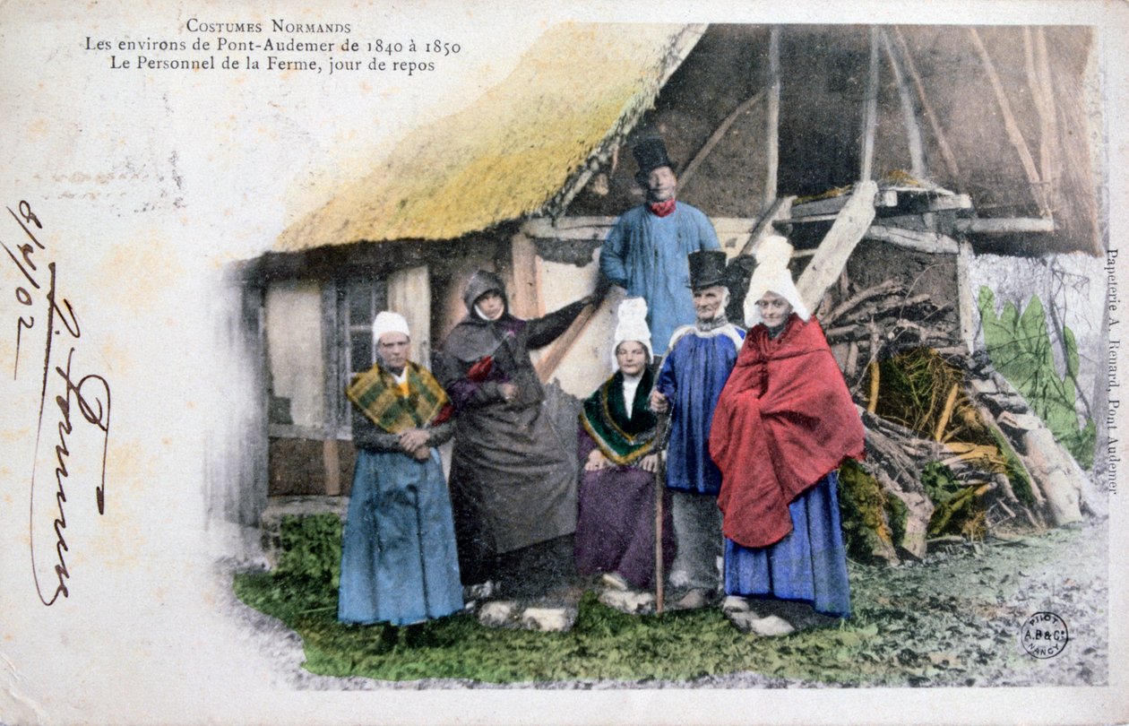 Pont Audemer natív viselete, Normandia, 1902 alkotó: Unbekannt