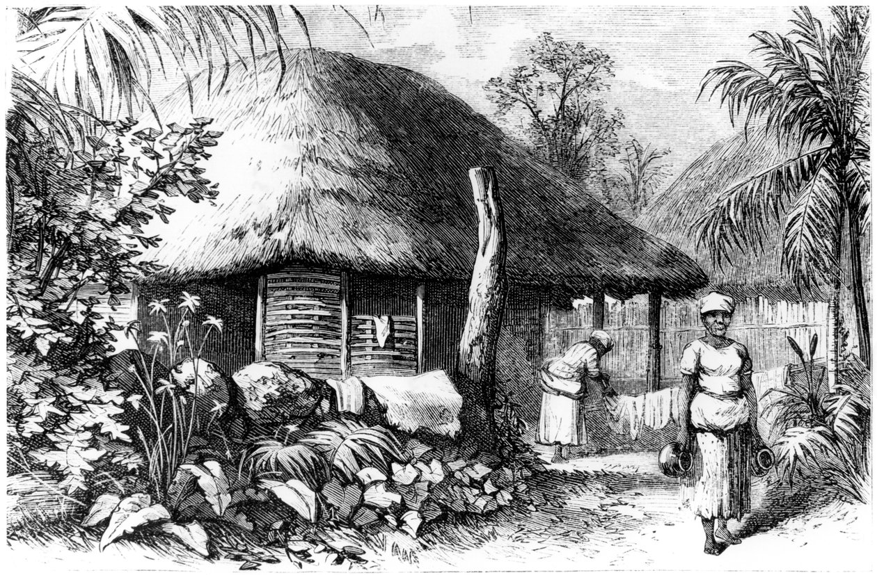 Őshonos lakóhely, Santo Domingo, 1873 alkotó: Unbekannt