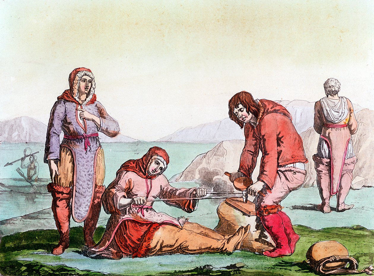 Az Északi-sark bennszülöttei, 1825-1835 alkotó: Unbekannt