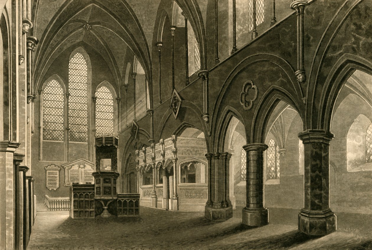 A Boxgrove-templom hajója, 1835. alkotó: Unbekannt