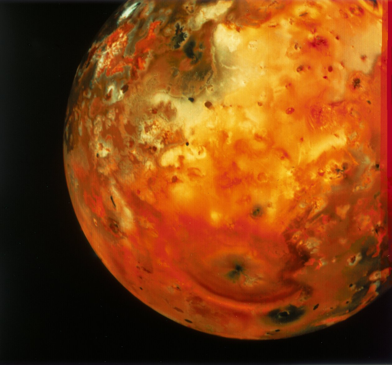 Majdnem teljes nézet az Io-ról, a Jupiter egyik holdjáról, 1979 alkotó: Unbekannt