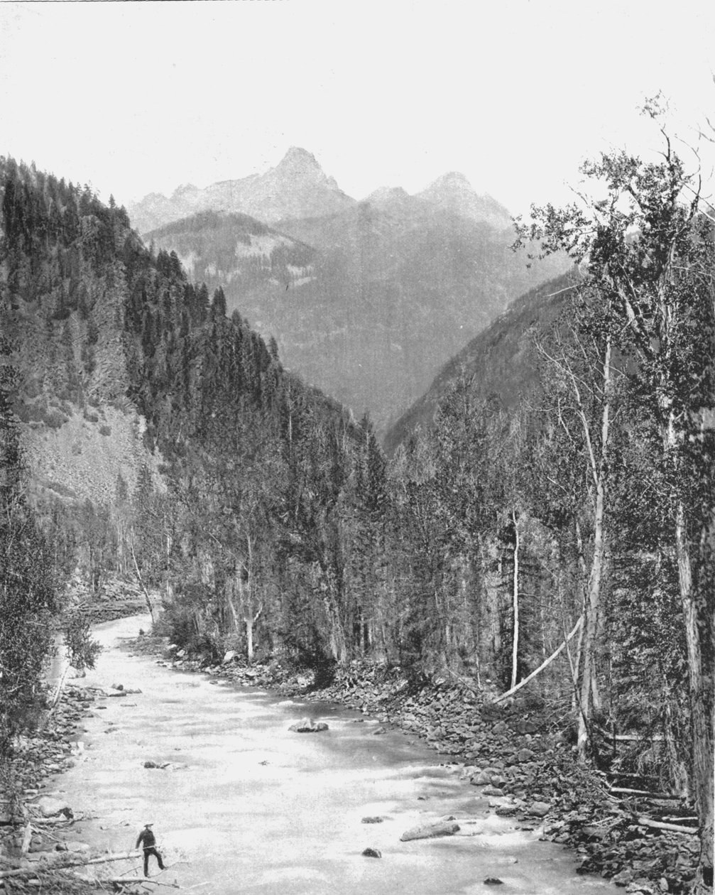 Needle Mountains, Rio de las Animas kanyonja, Colorado, USA, 1900 körül. alkotó: Unbekannt