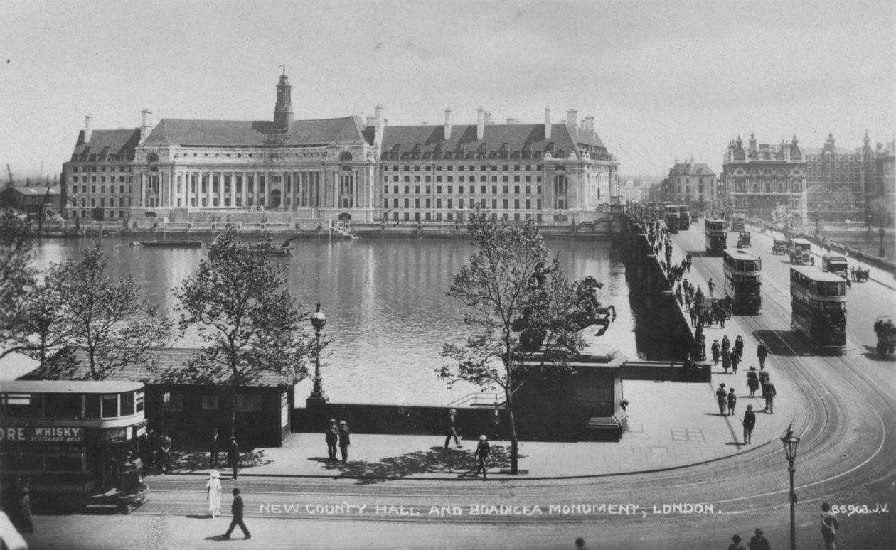 Új megyeháza és Boadicea emlékmű, London, 1925 alkotó: Unbekannt