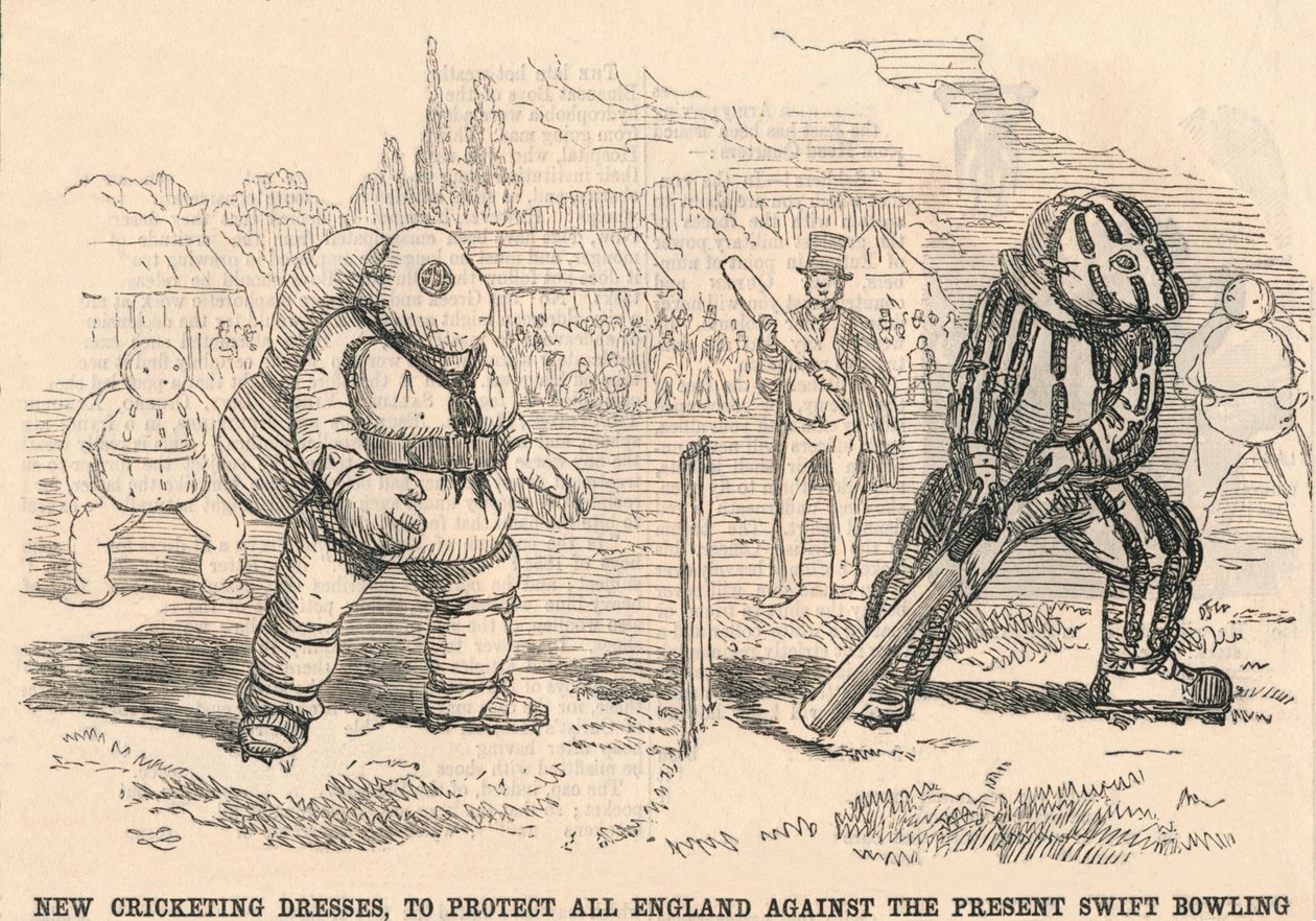 Új krikettruhák, hogy megvédjék egész Angliát a jelenlegi Swift Bowling ellen, 1854. alkotó: Unbekannt