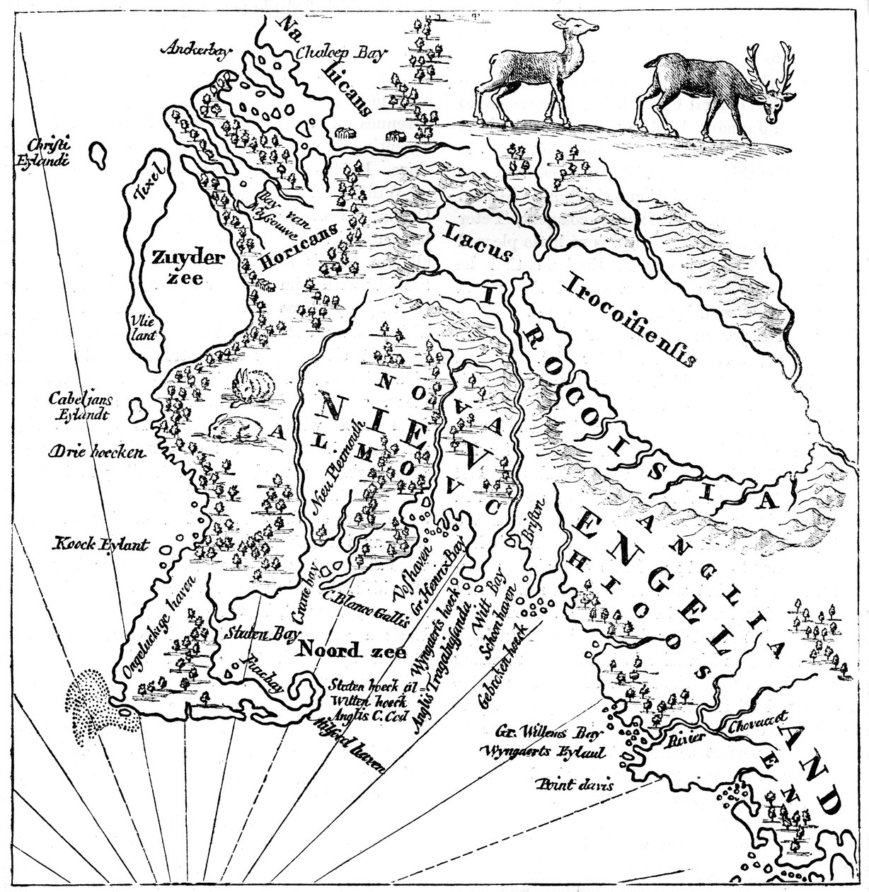 Új-Anglia 1660-ban, 1880 körül alkotó: Unbekannt