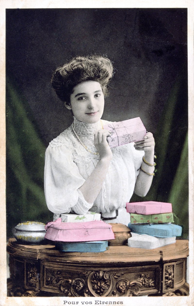 Újévi ajándék, francia képeslap, c1900 alkotó: Unbekannt