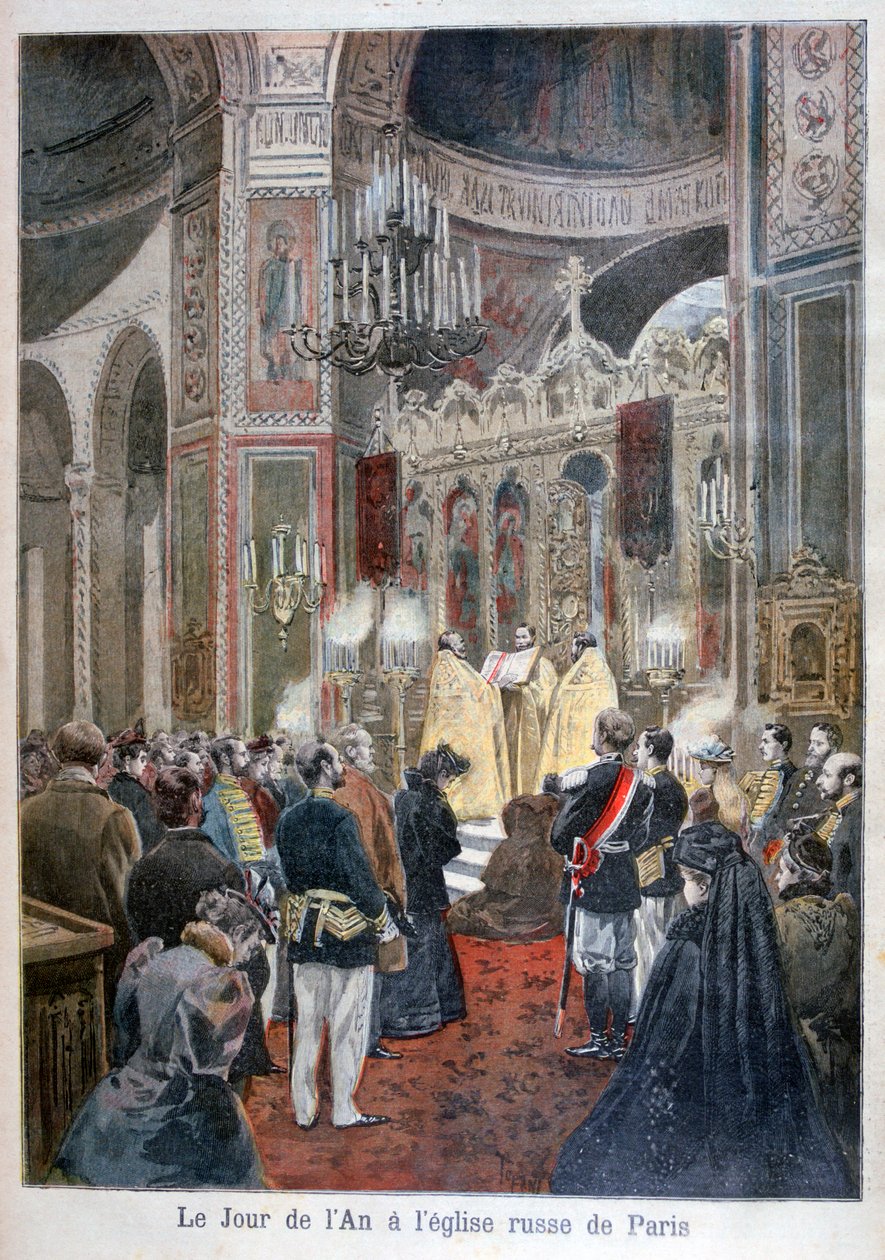 Újév napja a párizsi orosz templomban, 1894 alkotó: Unbekannt