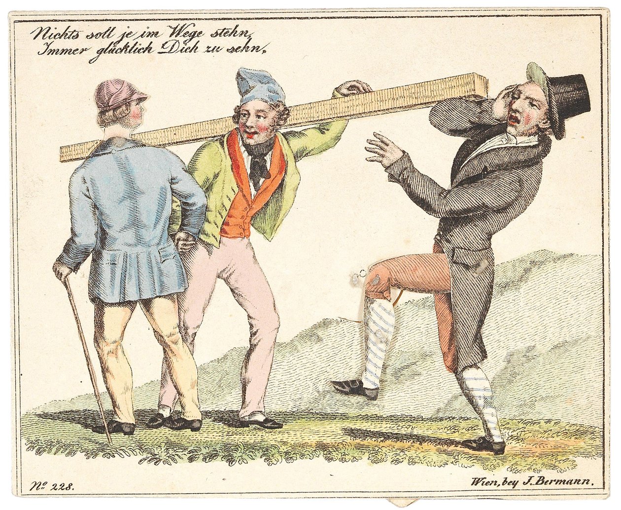 Újévi üdvözlőlap. 1815 után semmi sem állhat az utadba, hogy mindig boldognak láss. alkotó: Unbekannt