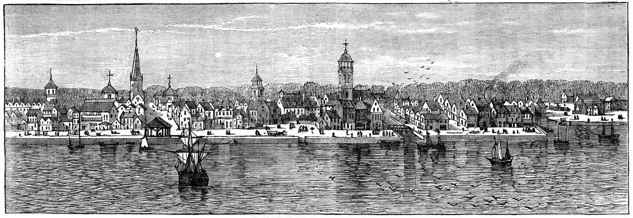 New York a 18. század közepén, 1880 körül alkotó: Unbekannt