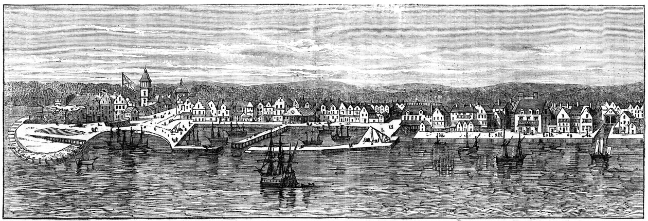 New York a 18. század közepén, 1880 körül alkotó: Unbekannt