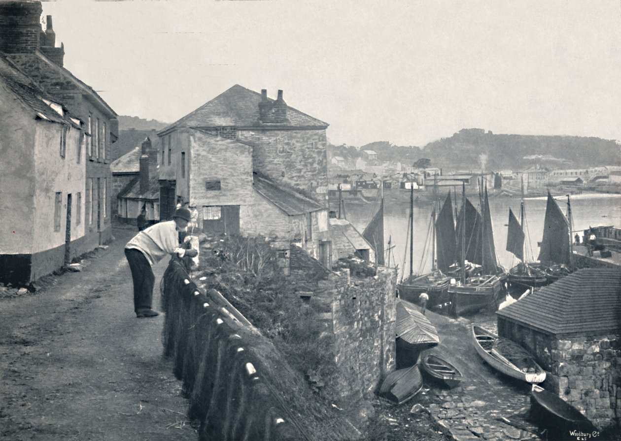Newlyn – Kilátás a falura és a kikötőre, 1895 alkotó: Unbekannt