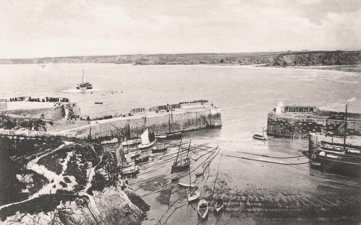 Newquay kikötője, Newquay, Cornwall, 1908 alkotó: Unbekannt