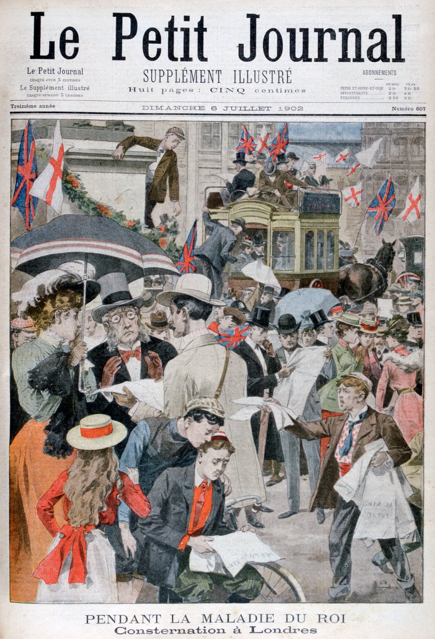 Hírek VII. Edwards király betegségéről Londonban, 1902 alkotó: Unbekannt
