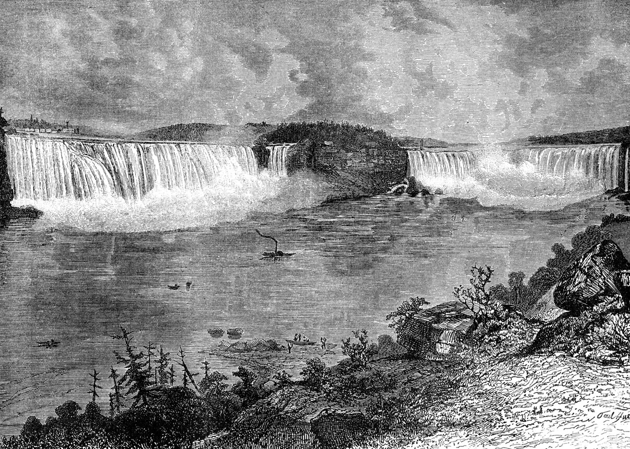 Niagara-vízesés, Kanada, 19. század. alkotó: Unbekannt