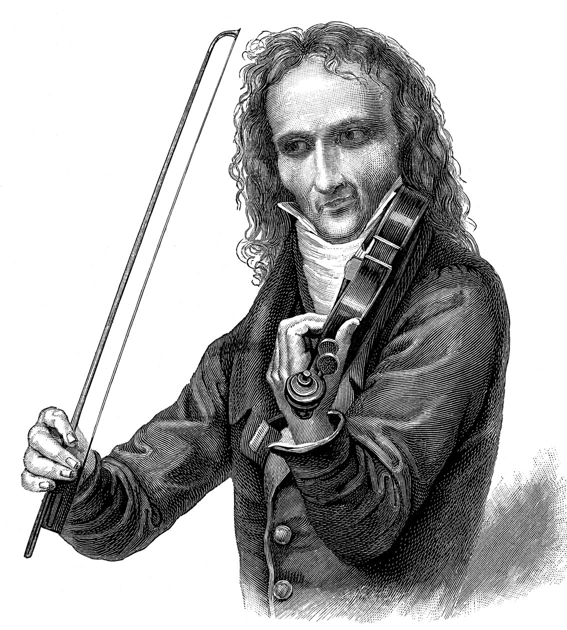 Niccolò Paganini olasz hegedűművész, brácsa és zeneszerző, 1830-as évek. alkotó: Unbekannt