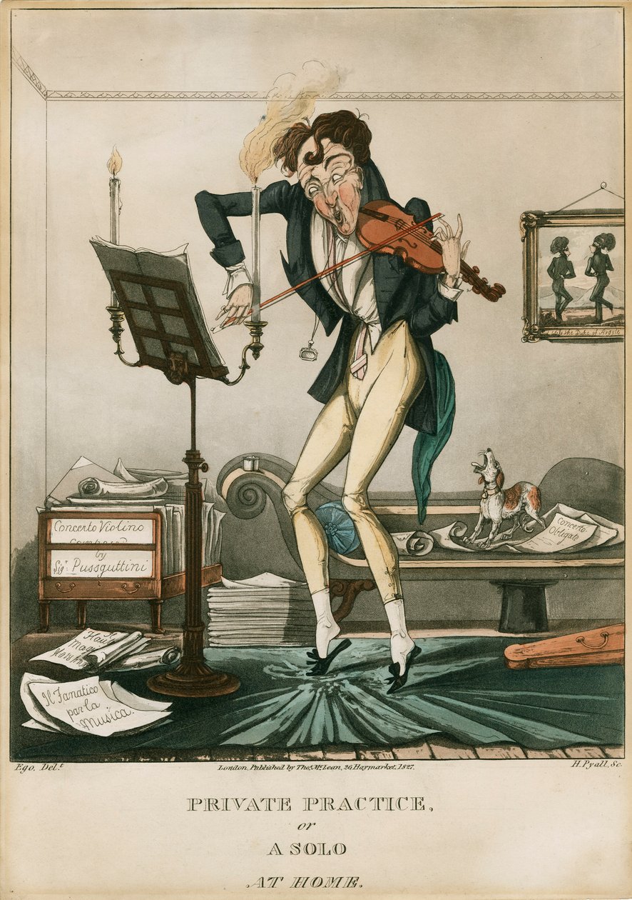 Niccolo Paganini - karikatúra alkotó: Unbekannt