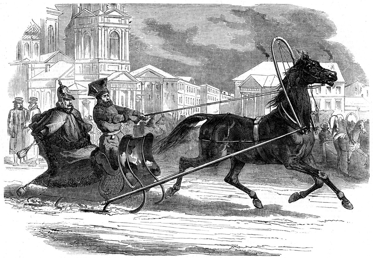 I. Miklós 1796-1855, Oroszország császára droshkyjában, Szentpétervár, 1853 alkotó: Unbekannt
