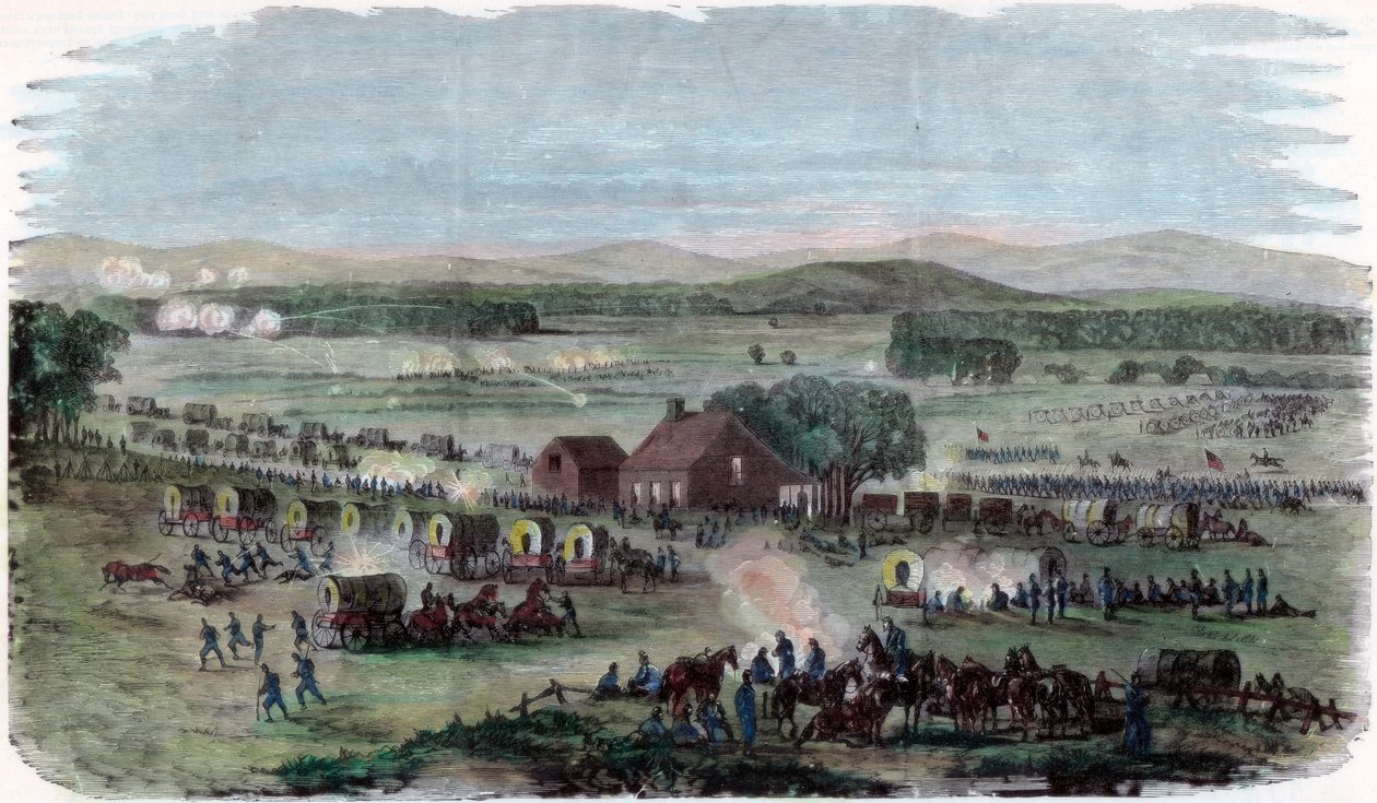 A csata éjszakája Cedar Mountain, Culpeper County, Virginia, Amerikai polgárháború, 1862. augusztus 9. alkotó: Unbekannt