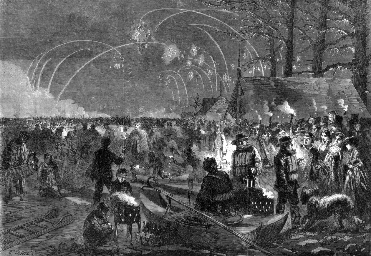 Éjszakai jelenet a Serpentine-n, London, 19. század alkotó: Unbekannt