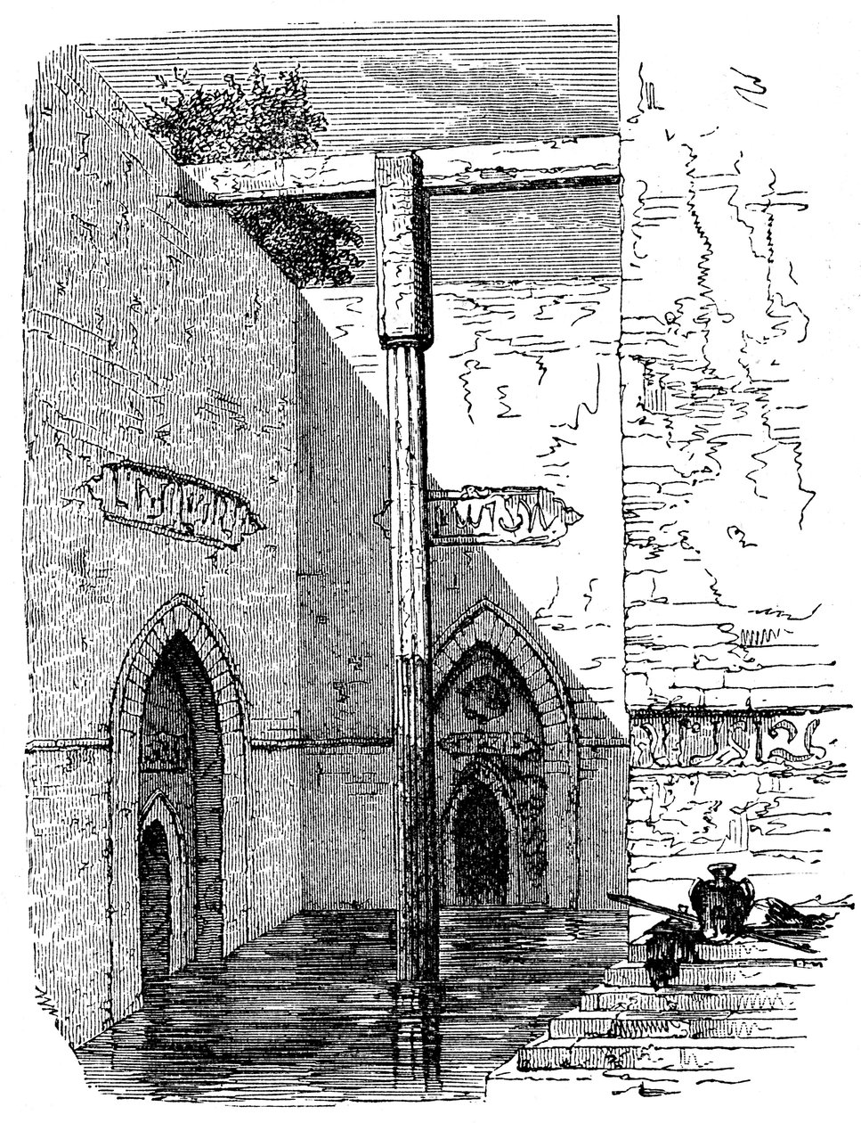 Nilométer Roda szigetén, Kairó, Egyiptom, c1895 alkotó: Unbekannt