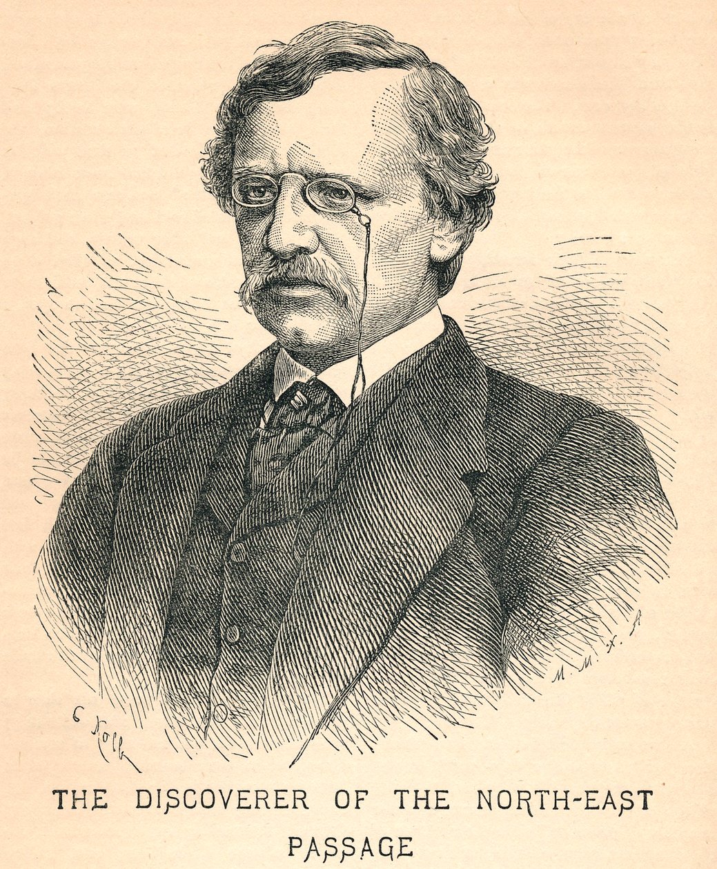 Nils Adolf Erik Nordenskiold, 1832-1901, sarkvidéki kutató, 1893 alkotó: Unbekannt