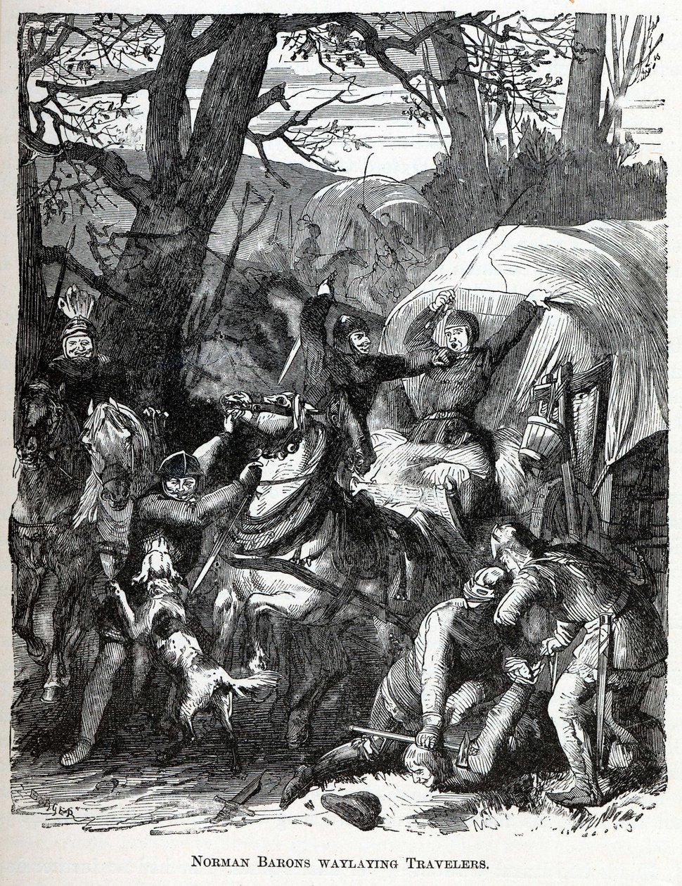 Norman Barons Waylaying Travelers, 1882 alkotó: Unbekannt