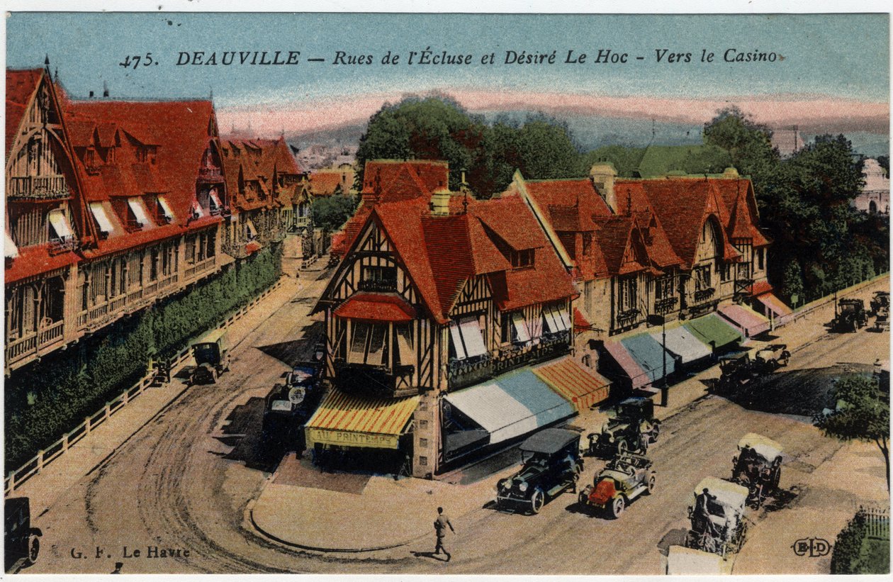 Normandia, Calvados (14), Deauville: favázas házak utcák de l